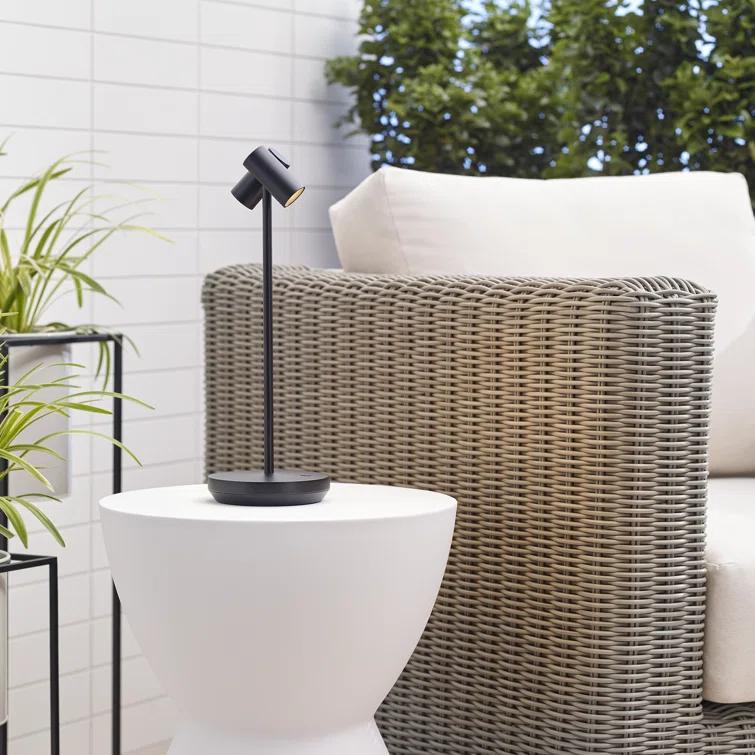 Black Adjustable Cordless Outdoor LED Table Lamp