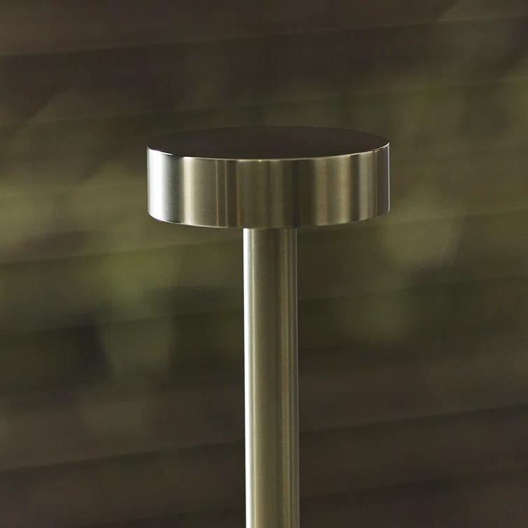 Natural Brass Cordless LED Table Lamp with Touch Dimmer