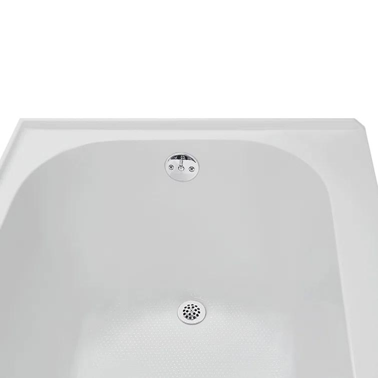 Streamline 60 in. x 30 in. Acrylic Right-Hand Drain Alcove Bathtub in Glossy White With External Drain