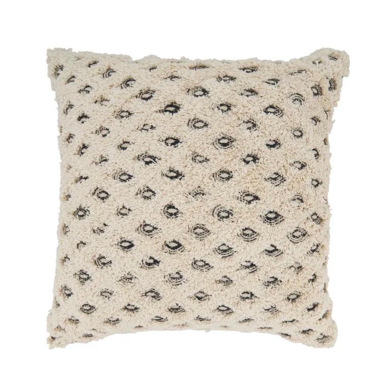 Saro Diamond Elegance Tufted Diamond Poly Filled Throw Pillow