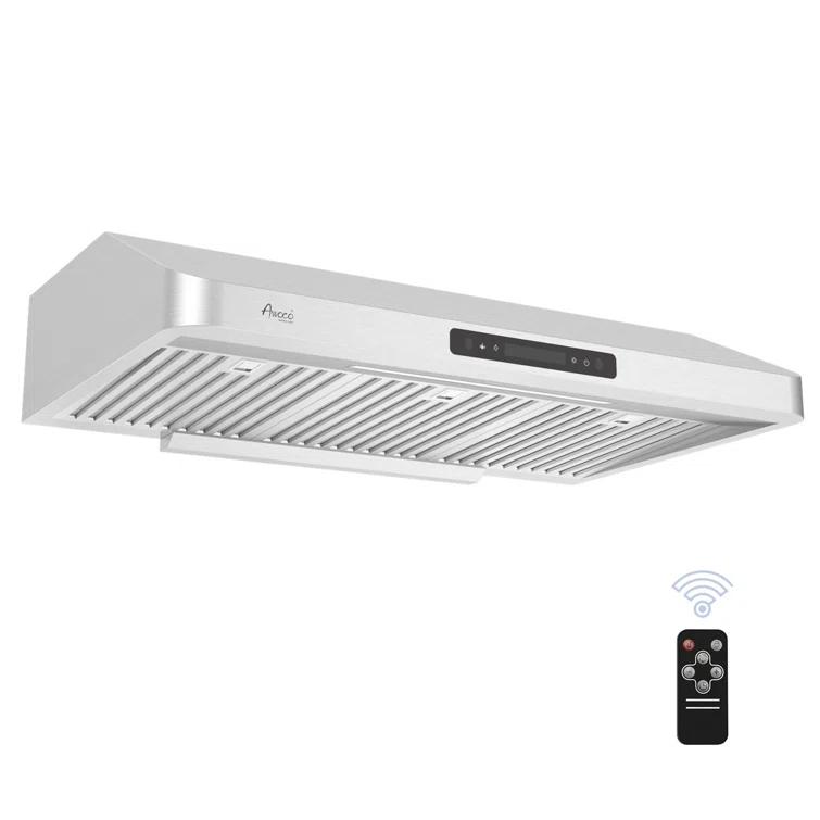 Awoco 36" Stainless Steel 900 CFM Ducted (Vented) Under Cabinet Range Hood with Baffle Filter