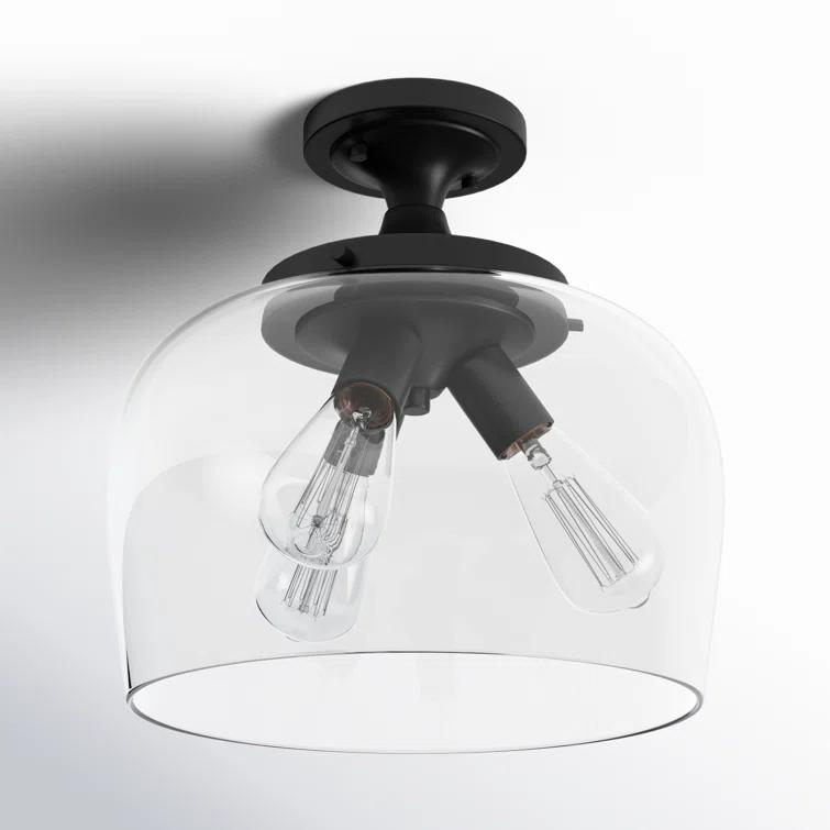 Three Posts™ Cromkill Glass Semi Flush Mount