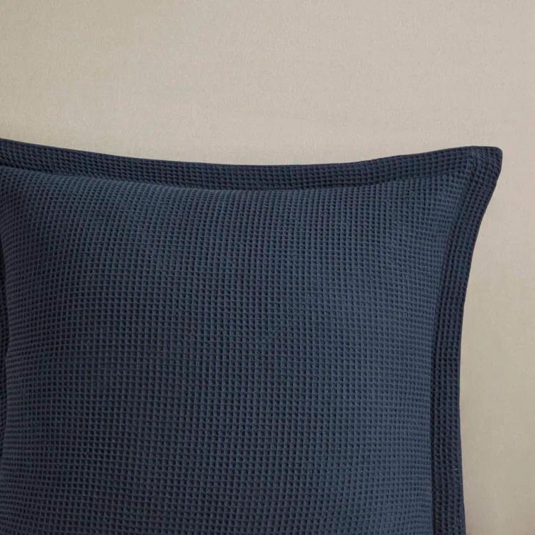 Murphy Oversized Cotton Jacquard Comforter Set With Euro Shams And Throw Pillows