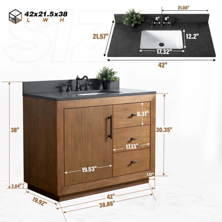 42" Single Bathroom Vanity Set