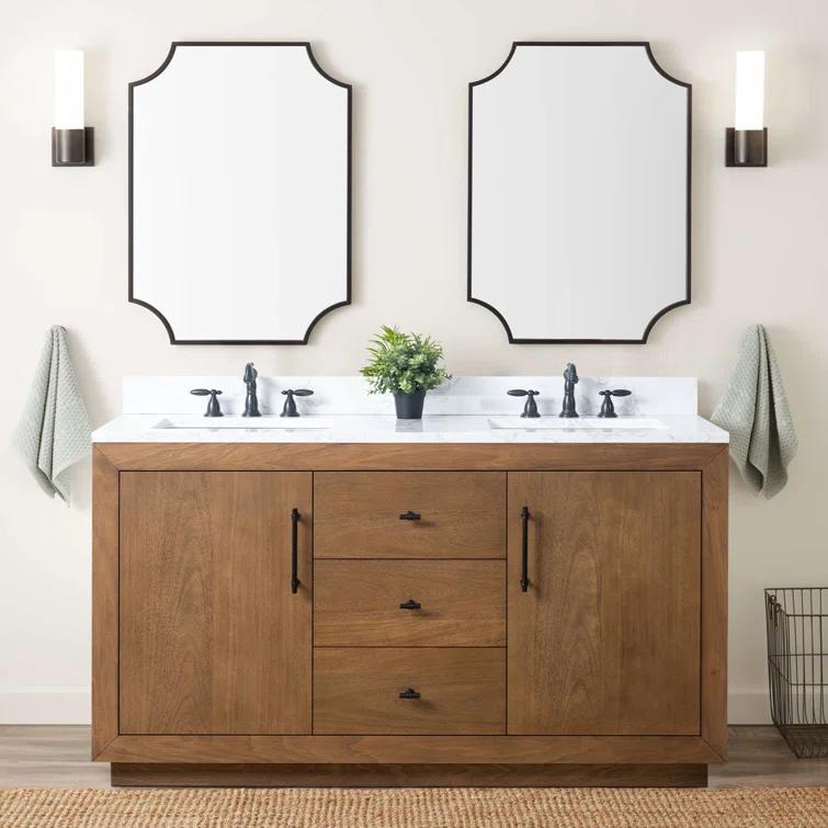 60" Double Bathroom Vanity Set with Top