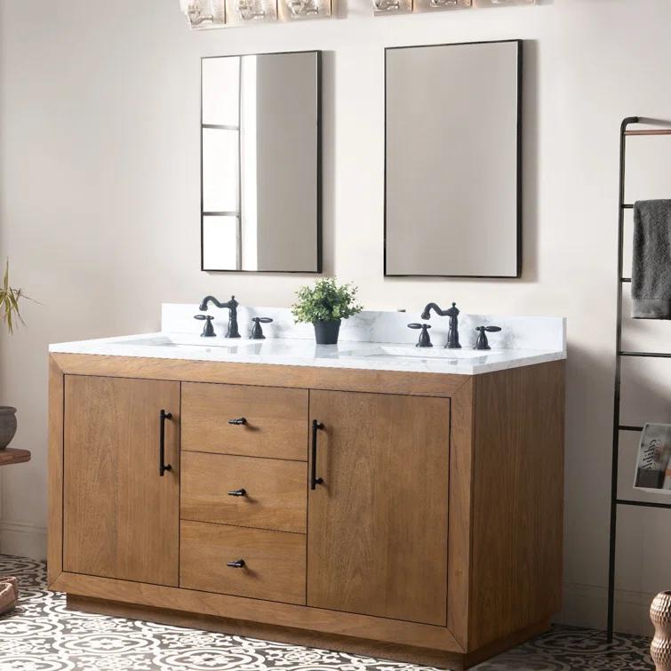 60" Double Bathroom Vanity Set with Top