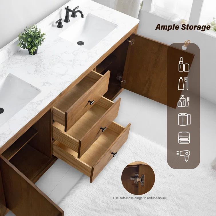 72" Free Standing Double Bathroom Vanity