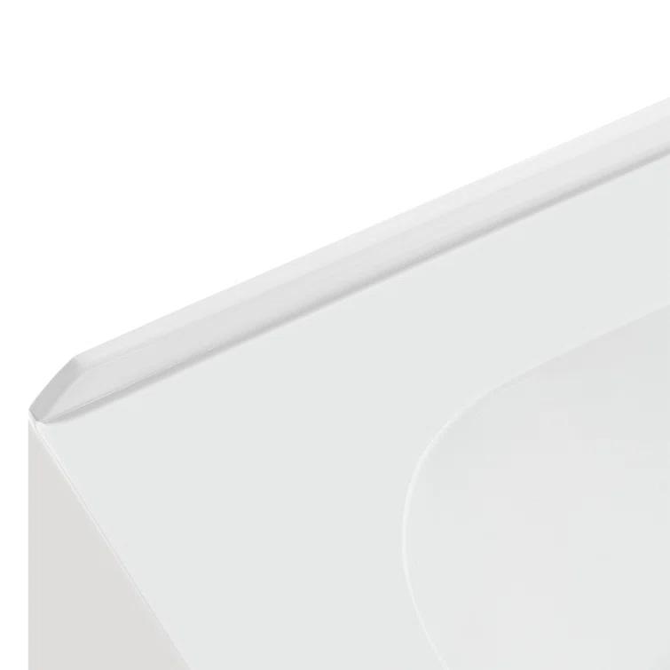 Streamline Bath Streamline 60 in. x 30 in. Acrylic Left-Hand Drain Alcove Bathtub in Glossy White With External Drain NAL-5640-PBR