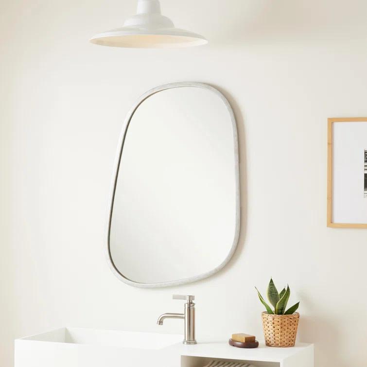 Signature Hardware Amburgey 33-3/4" x 33-3/4" Asymmetrical Framed Bathroom Mirror