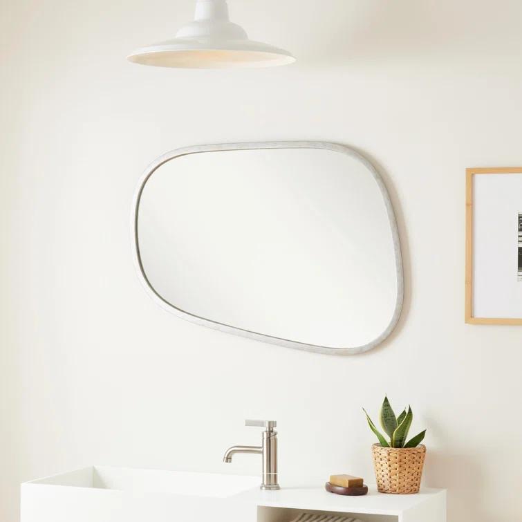 Signature Hardware Amburgey 33-3/4" x 33-3/4" Asymmetrical Framed Bathroom Mirror