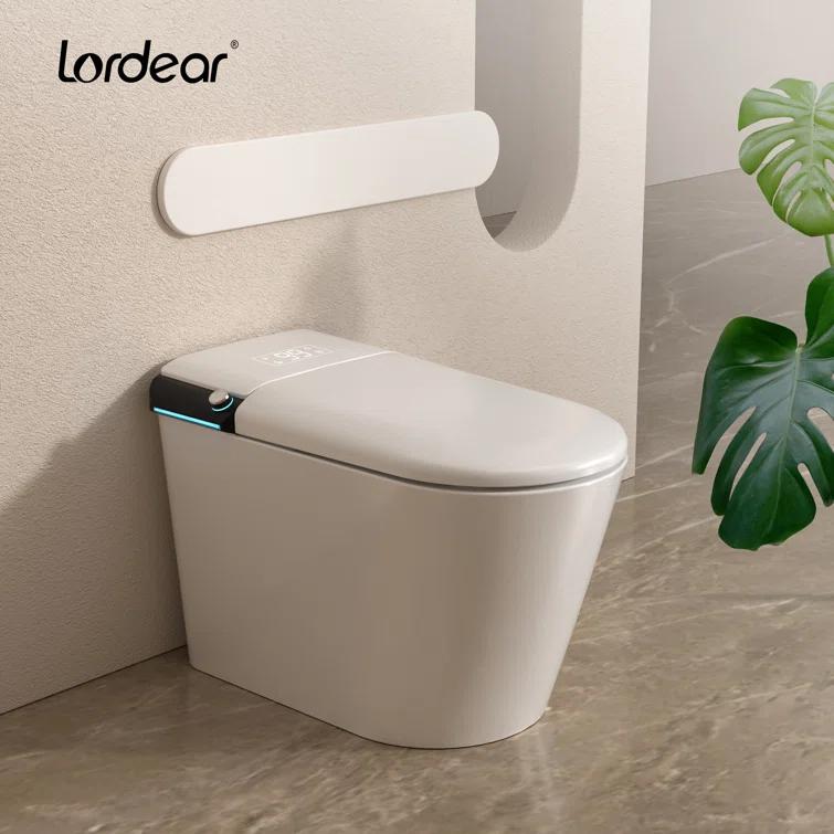 1.28 GPF Smart Bidet Toilet Single Flush Elongated Toilet Bidet Warm Water Clean Auto Flush Bidet