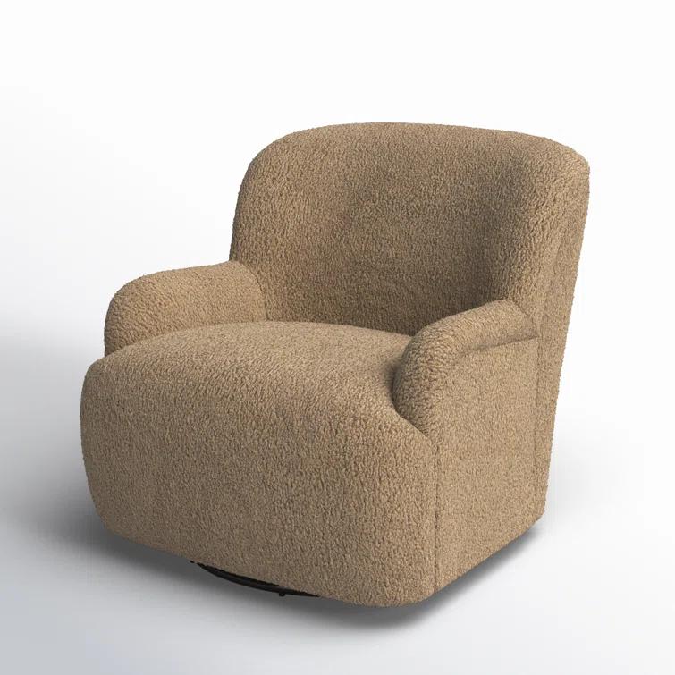 Preston Swivel Accent Chair - Camel Sheepskin