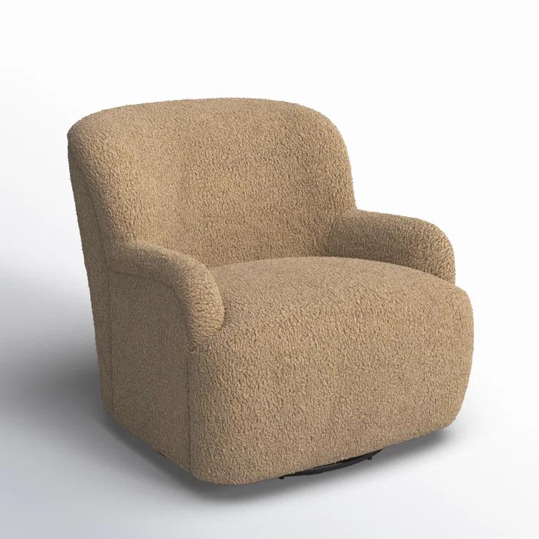 Preston Swivel Accent Chair - Camel Sheepskin