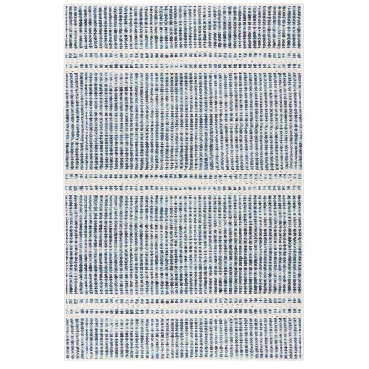 Malta Blue Machine Washable Rug