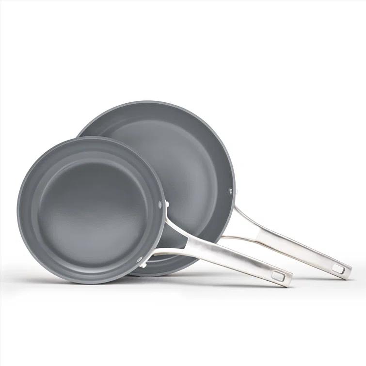 Calphalon  Premier Ceramic Nonstick 8" and 10" Frying Pan Set, Midnight Blue