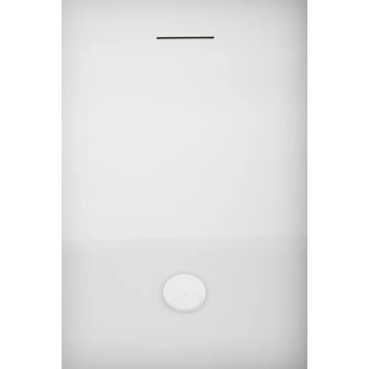 61" Streamline Soaking Freestanding Tub and Tray With Drain