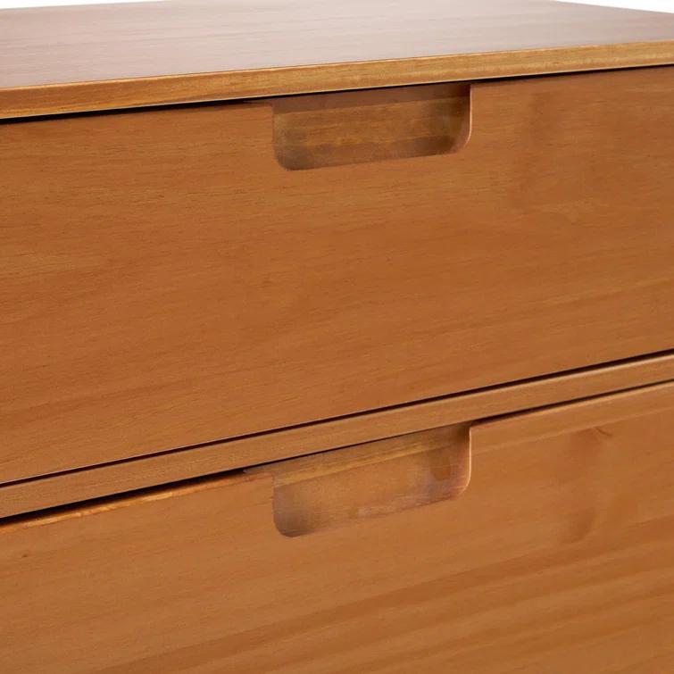 Yarber Groove 3 Drawer Solid Wood Chest