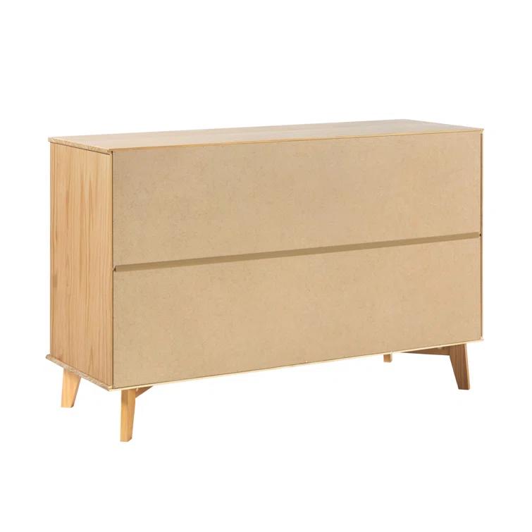 Yarber 6 Drawer Solid Wood Double Dresser