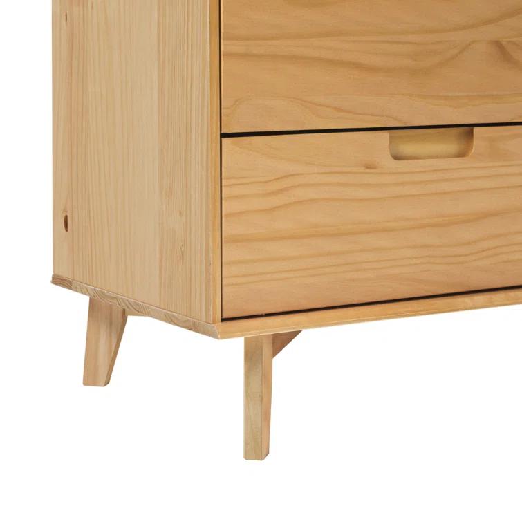 Yarber 6 Drawer Solid Wood Double Dresser