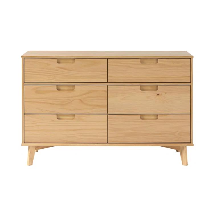 Yarber 6 Drawer Solid Wood Double Dresser