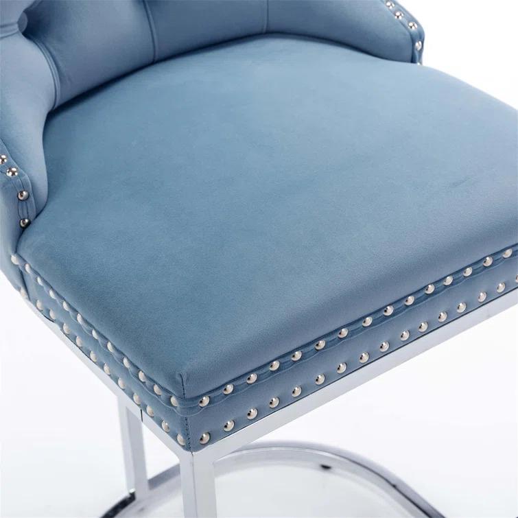 Jermon Upholstered Counter Stool with Metal Frame