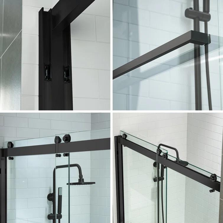 56-60" W x 76" H Double Sliding Frameless Shower Door with 3/8 in. Clear Glass