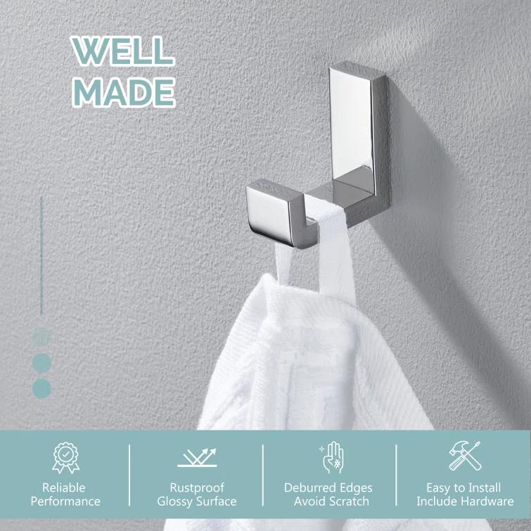 Stainless Steel Bathroom Wall Mounting Robe Hook