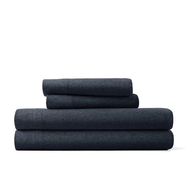 4 Piece 100% Cotton Jersey Knit Sheet Sets
