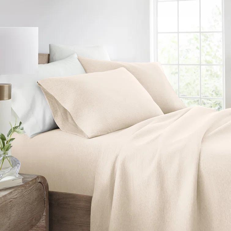 4 Piece 100% Cotton Jersey Knit Sheet Sets