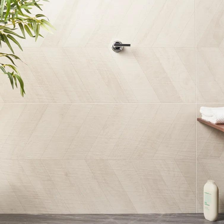 Chevron 24 in. x 48 in. Matte Porcelain Floor and Wall Tile (15.49 Sq. Ft. / Case)