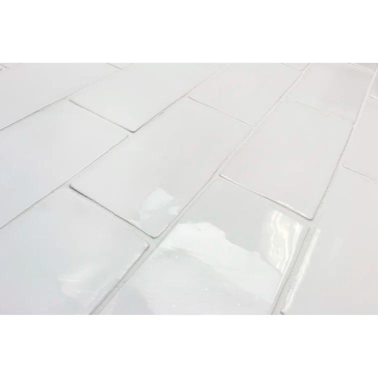Barcelona 3x6 Blanco Polished Ceramic Subway Wall Tile (5.38 Sq. Ft. / Case)