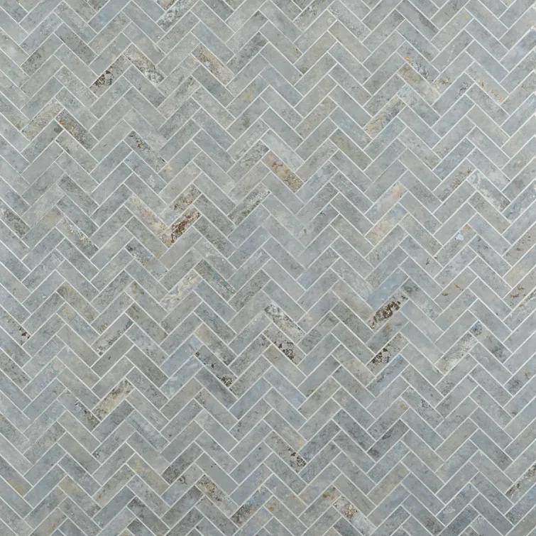 Mantis 10.03 in. x 10.62 in. Herringbone Matte Porcelain Floor & Wall Mosaic Tile (0.75 Sq.Ft./Each)