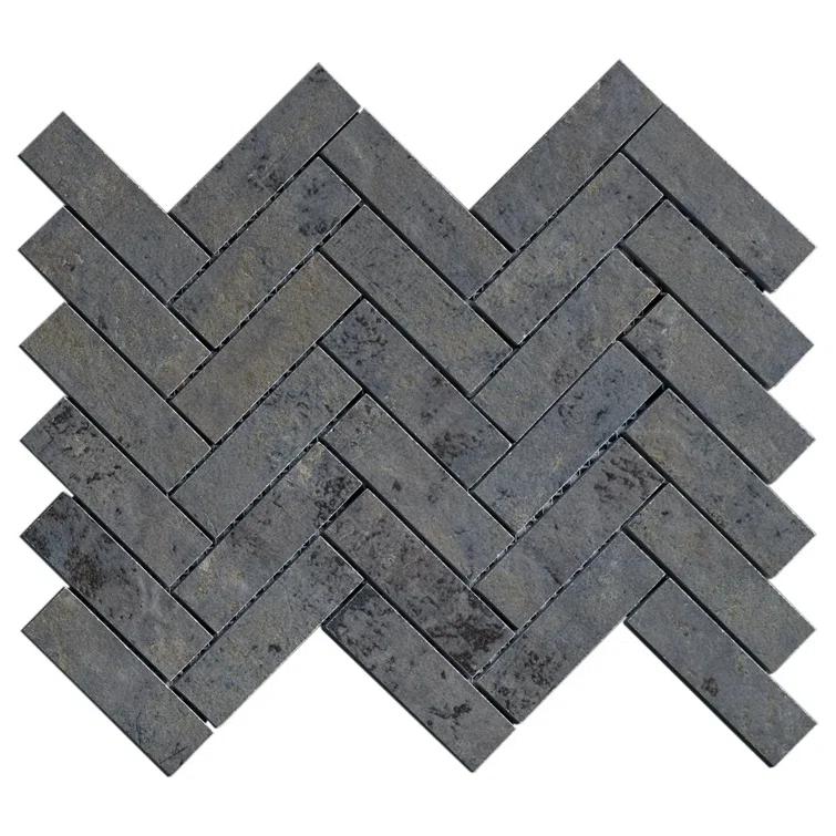 Mantis 10.03 in. x 10.62 in. Herringbone Matte Porcelain Floor & Wall Mosaic Tile (0.75 Sq.Ft./Each)