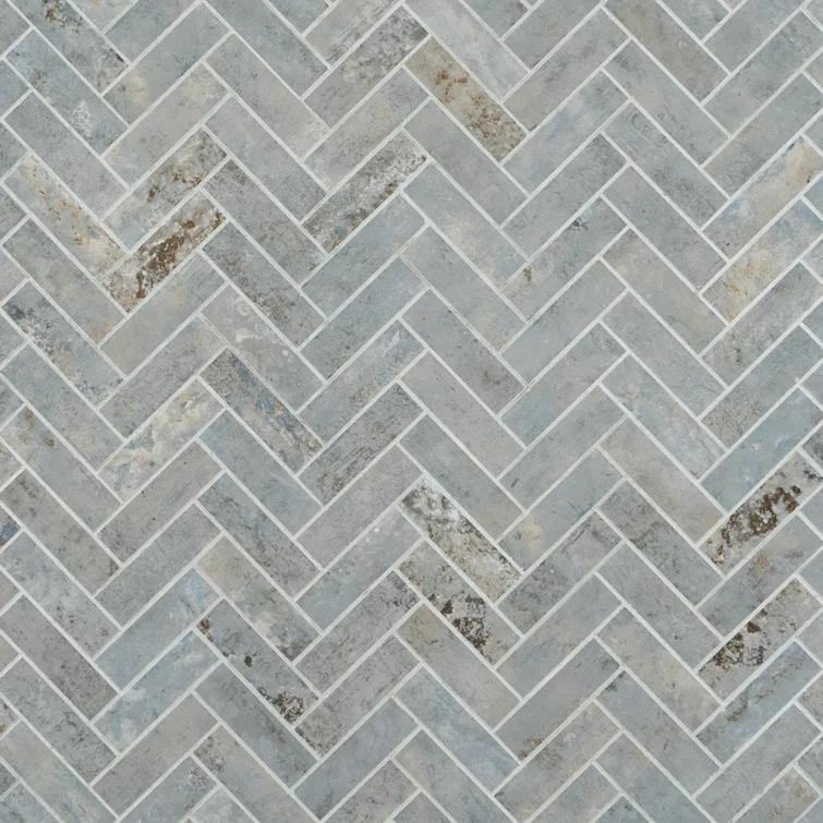 Mantis 10.03 in. x 10.62 in. Herringbone Matte Porcelain Floor & Wall Mosaic Tile (0.75 Sq.Ft./Each)