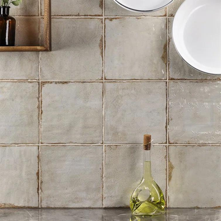 TileBar Angela Harris Dunmore Blu 8X8 Matte Ceramic Floor Tile | Perigold