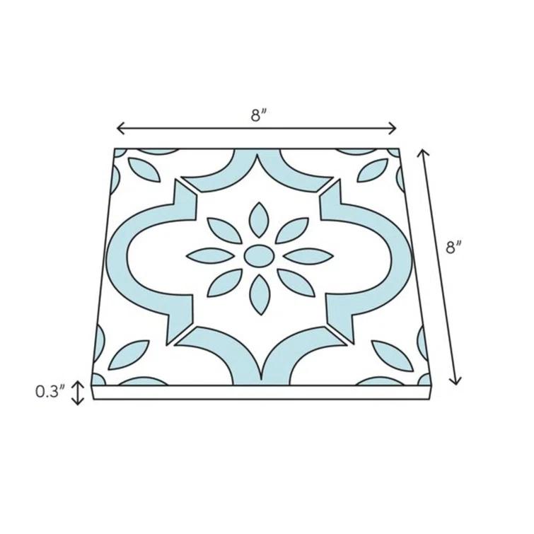 Artmore Tile Haven Blanco 8-in x 8-in Polished Ceramic Stone look Standard Wall Tile ( 10.76-sq ft Carton )