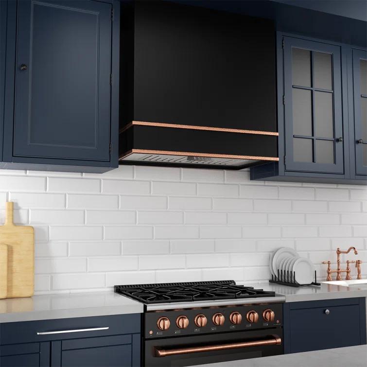 Akicon Akicon 36" Stainless Steel 600 CFM Ducted (Vented) Wall Mounted Required Range Hood