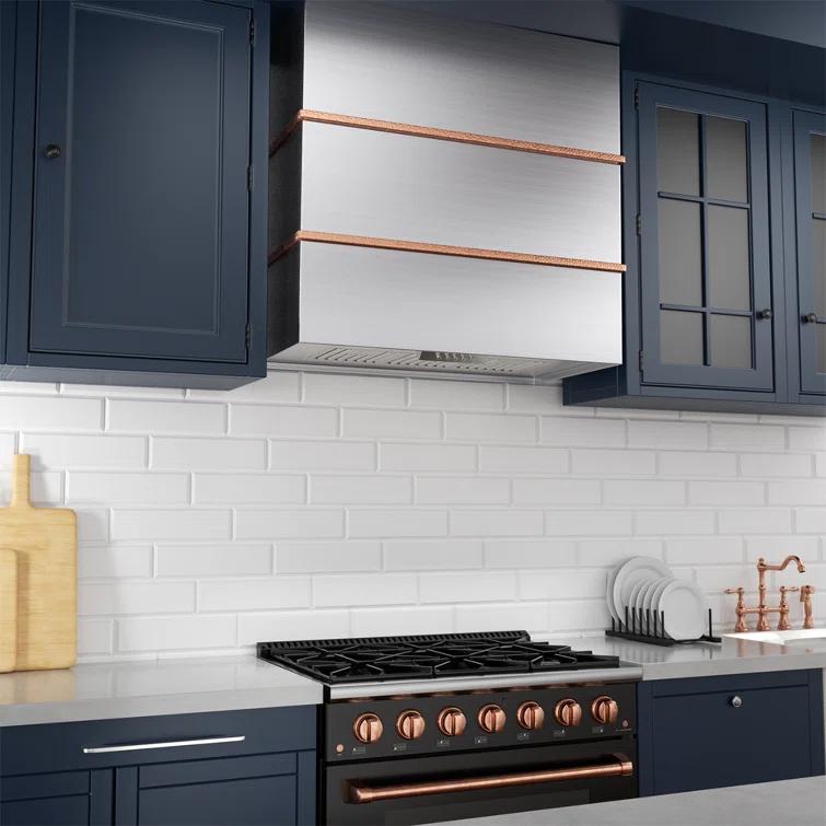 Akicon Akicon 30" Stainless Steel 600 CFM Ducted (Vented) Wall Mounted Required Range Hood AK-HS30HC-SWG