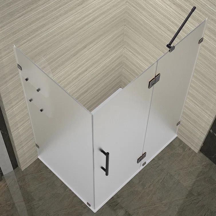 Aston Avalux GS 37" x 72" Square Hinged Shower Enclosure SEN992F-SS-3736-10