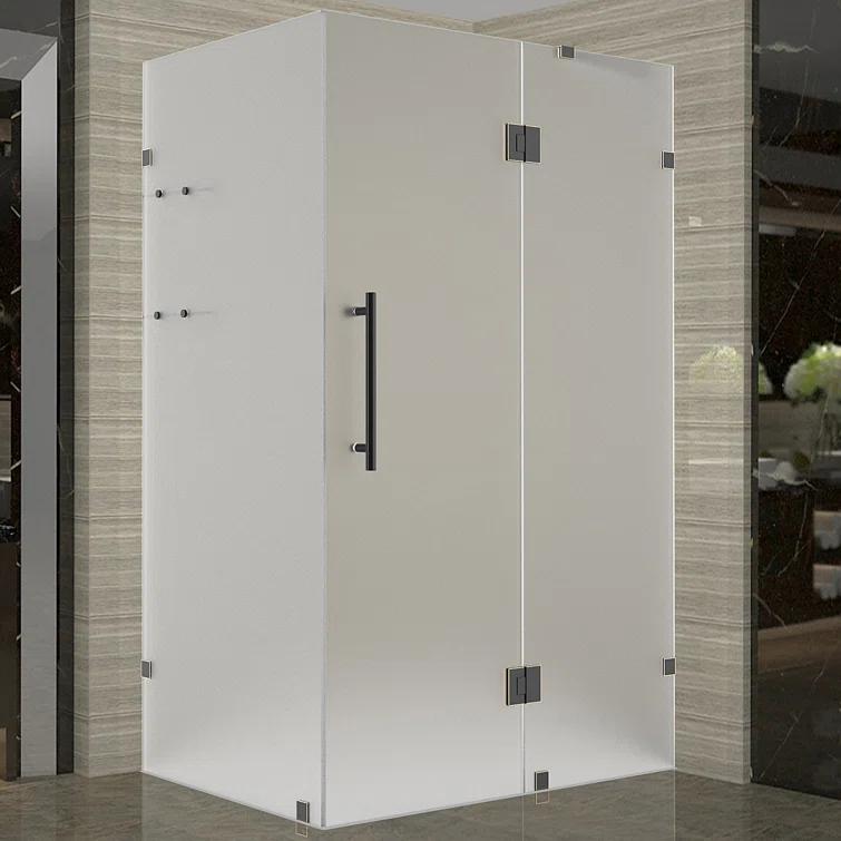 Aston Avalux GS 37" x 72" Square Hinged Shower Enclosure SEN992F-SS-3736-10