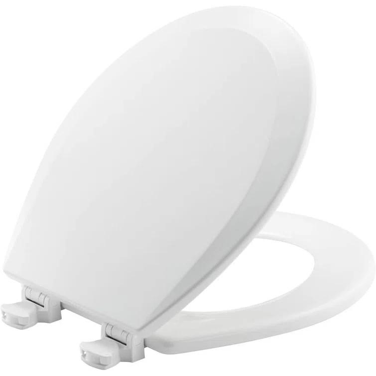 Bemis 1500EC Toilet Seat with Easy Clean & Change Hinges, Durable Wood