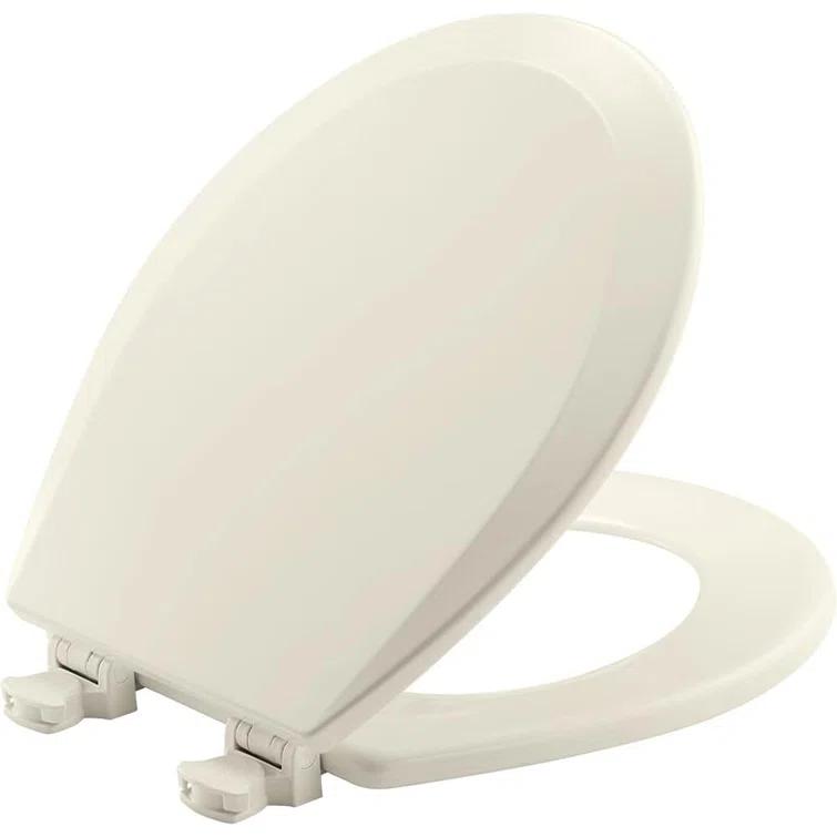 Bemis 1500EC Toilet Seat with Easy Clean & Change Hinges, Durable Wood
