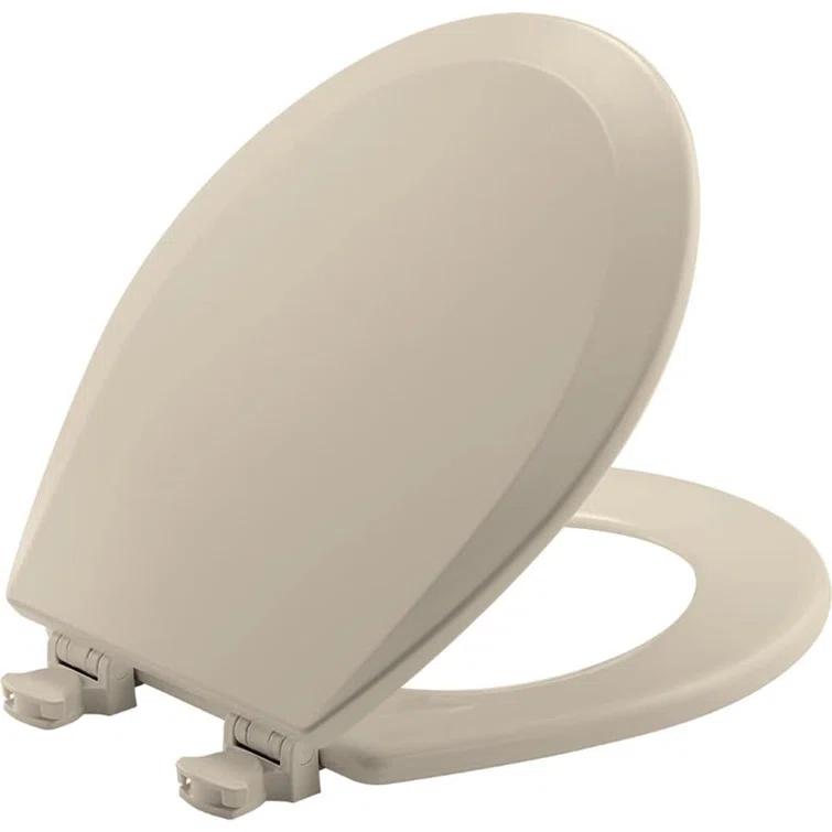 Bemis 1500EC Toilet Seat with Easy Clean & Change Hinges, Durable Wood