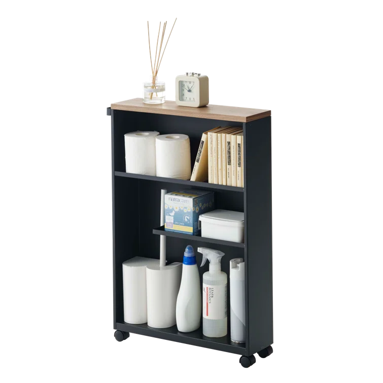 Yamazaki Slim Rolling Bathroom Cart with Handle