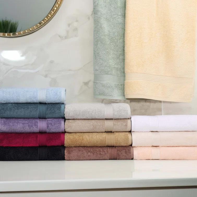 Oleg 600 GSM 6 Piece Egyptian-Quality Cotton Towel Set