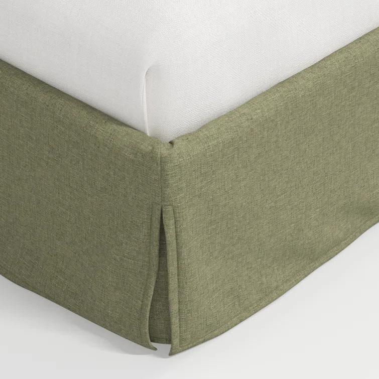 Maura Slipcover Bed - Pine Velvet / Queen