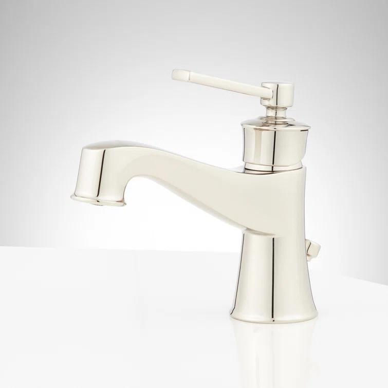 Signature Hardware 447853 1.2 GPM Single Hole Bathroom Faucet with Pop-Up Drain Assembly