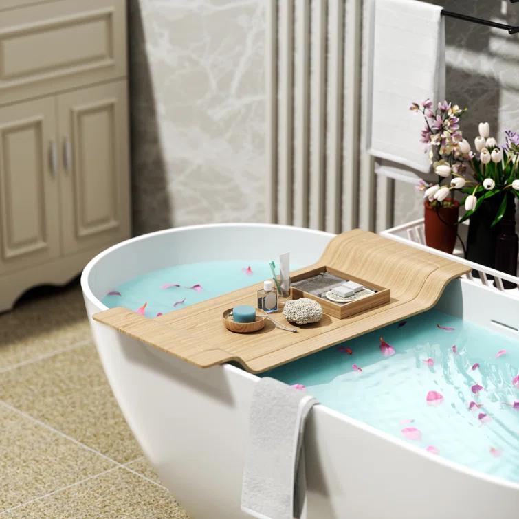 59" x 30" Freestanding Soaking Solid Surface Bathtub Stone Resin Bath Tub with Overflow and Pop-up Drain for Contemporary Bathroom, Glossy/Matte White