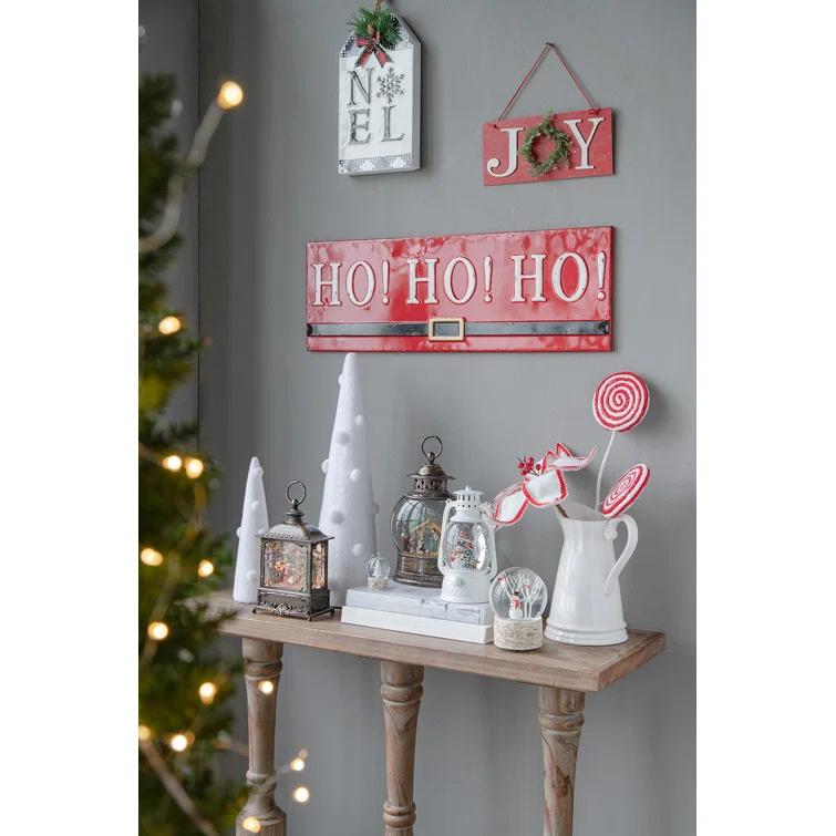 A&B Home Resin Glass Water Globe W/Tree & Birch Color Base Ornament - Set of 6 - Brown (Set of 6)