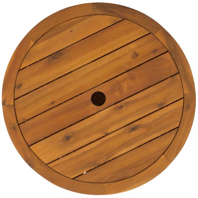 SAFAVIEH Couture Anguilla Outdoor Patio Round Wicker Coffee Table with Storage, Natural